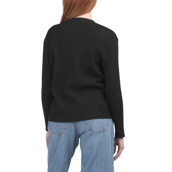 RIO & RIAN Black V-neck Long Sleeve Cardigan - Picture 2 of 2